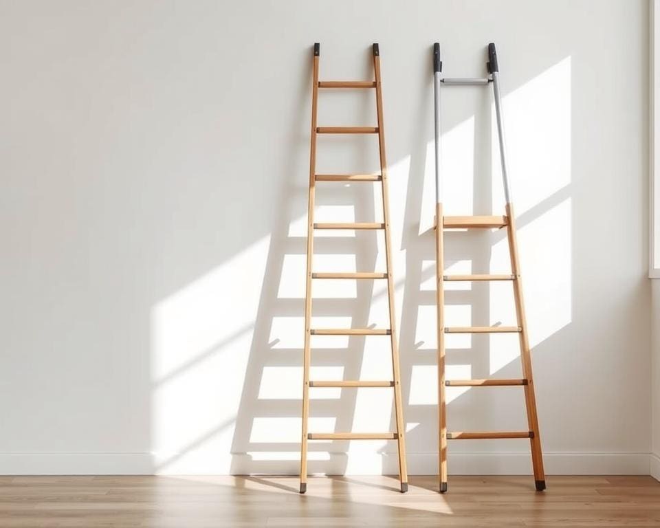 Opklapbare ladders voor compact opbergen