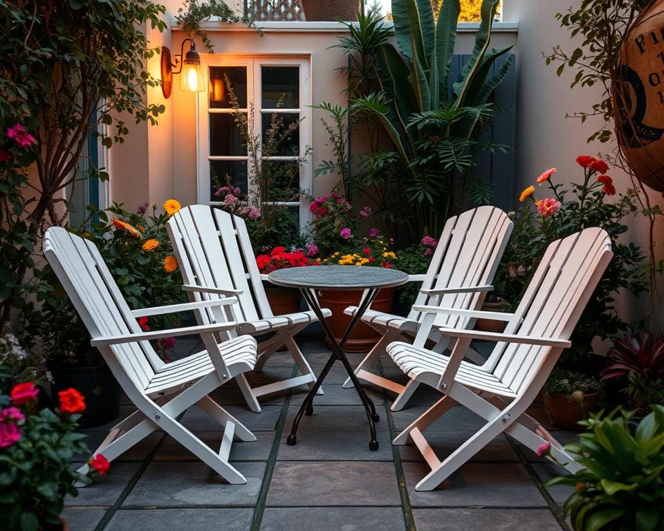 Opklapbare tuinstoelen voor kleine buitenruimtes