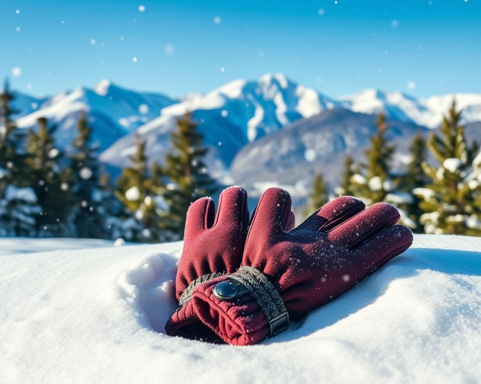 Warme handschoenen voor buitenactiviteiten in de sneeuw