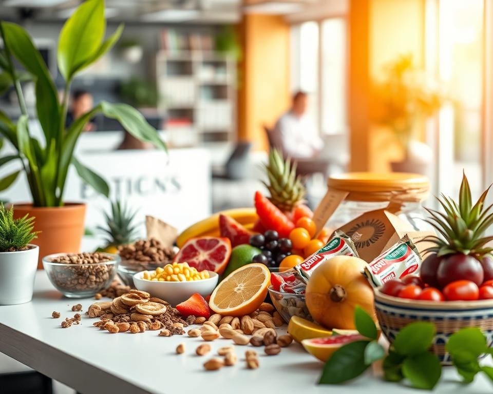 gezonde voeding en energie bevatten voor een productieve werkomgeving