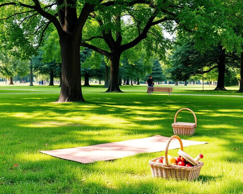 ontstressen met yoga en picknick