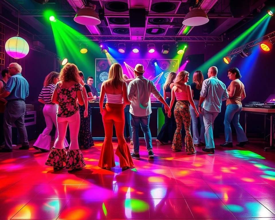 retro muziek tijdens een discotheekavond