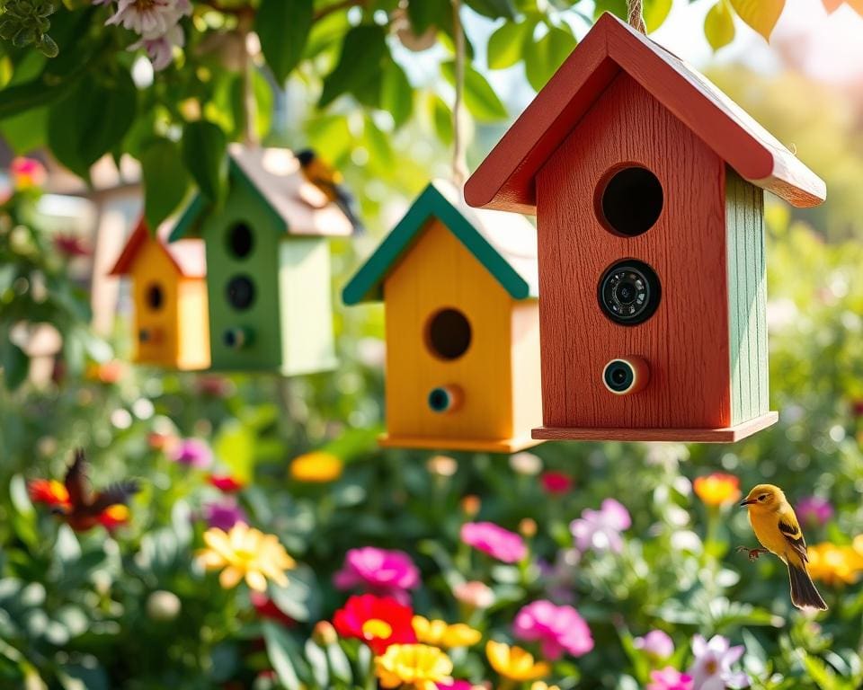 Vogelhuisjes met ingebouwde camera’s